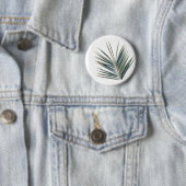 Badge Rond 5 Cm Feuille verte pâle (En situation)