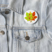 Badge Rond 5 Cm Feuilles d'automne (En situation)