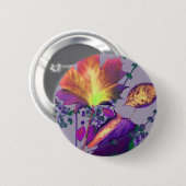 Badge Rond 5 Cm Feuilles d'automne à Lilac (Devant & derrière)