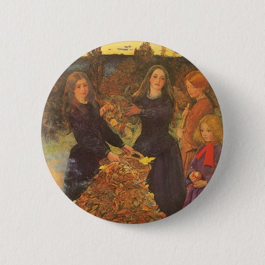 Badge Rond 5 Cm Feuilles d'automne par Sir John Everett Millais (Devant)