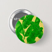 Badge Rond 5 Cm Feuilles de bananes (Devant & derrière)