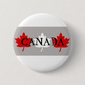 Badge Rond 5 Cm Feuilles d'érable canadiennes (Devant)