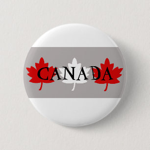 Badge Rond 5 Cm Feuilles d'érable canadiennes