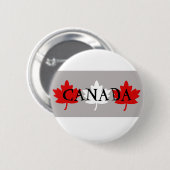 Badge Rond 5 Cm Feuilles d'érable canadiennes (Devant & derrière)