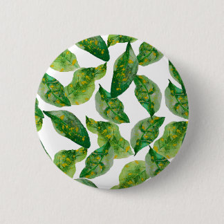 Badge Rond 5 Cm Feuilles verts