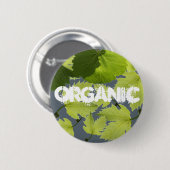 Badge Rond 5 Cm Feuilles verts de vigne (Devant & derrière)