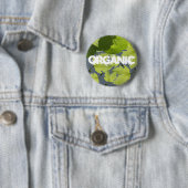 Badge Rond 5 Cm Feuilles verts de vigne (En situation)