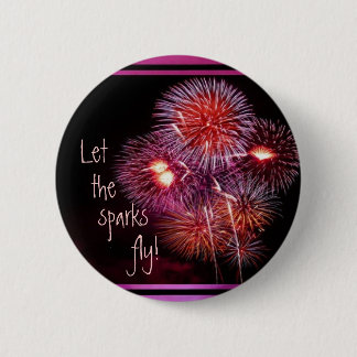 Badge Rond 5 Cm Feux d'artifice de ~ de bouton