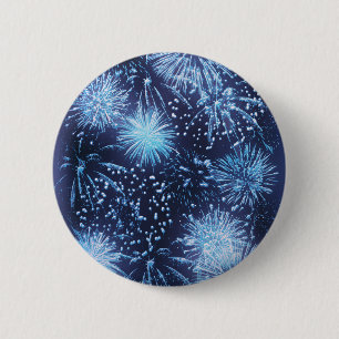 Badge Rond 5 Cm Feux d'artifice éclatant des boutons et des