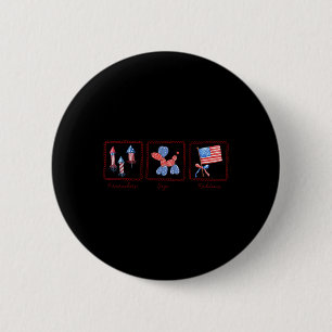 Badge Rond 5 Cm Feux d'artifice subtils Chiens Traditions Résisten