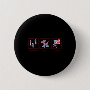 Badge Rond 5 Cm Feux d'artifice subtils Chiens Traditions Résisten