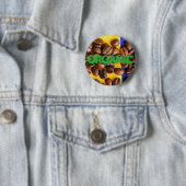 Badge Rond 5 Cm Fèves de café (En situation)