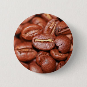 Badge Rond 5 Cm Fèves de café grillées