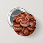 Badge Rond 5 Cm Fèves de café grillées (Devant & derrière)