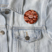 Badge Rond 5 Cm Fèves de café grillées (En situation)