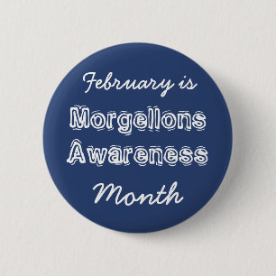 Badge Rond 5 Cm Février est le Mois de la sensibilisation au morge