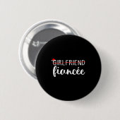 Badge Rond 5 Cm Fiancee Fiance Engaged Couples Matching Christmas  (Devant & derrière)