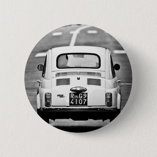 Badge Rond 5 Cm Fiat 500 à Rome (Devant)