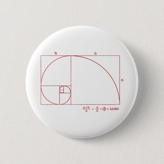 Badge Rond 5 Cm Fibonacci (Devant)