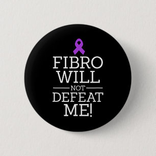 Badge Rond 5 Cm Fibro, le guerrier de sensibilisation à la fibromy