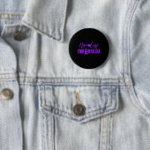 Badge Rond 5 Cm Fibro Sensibilisation Hope Cure Fibromyalgia Ribb  (En situation)