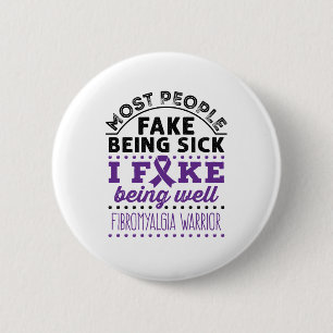 Badge Rond 5 Cm Fibromyalgia Warria : Le faux être