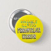 Badge Rond 5 Cm Fibromyalgia Warrior – Invisible Illness (Devant & derrière)