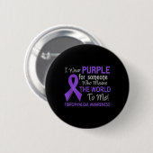 Badge Rond 5 Cm Fibromyalgie Pour Quelqu'Un Qui Veut Dire Que Le M (Devant & derrière)