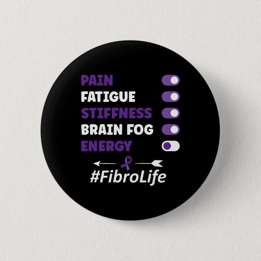 Badge Rond 5 Cm Fibromyalgie Sensibilisation à la fibromyalgie (Devant)