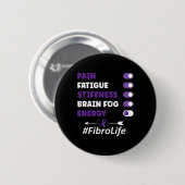 Badge Rond 5 Cm Fibromyalgie Sensibilisation à la fibromyalgie (Devant & derrière)