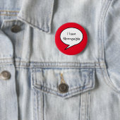 Badge Rond 5 Cm fibromyalgie, sensibilisation rouge (En situation)