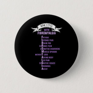 Badge Rond 5 Cm Fibromyalgie Spoonie Et Fibro Sensibilisation C'Es