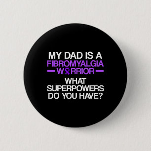 Badge Rond 5 Cm Fibromyalgie Survivant papa Warrior 3