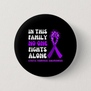 Badge Rond 5 Cm Fibrose kystique Sensibilisation Ruban Violet Fami