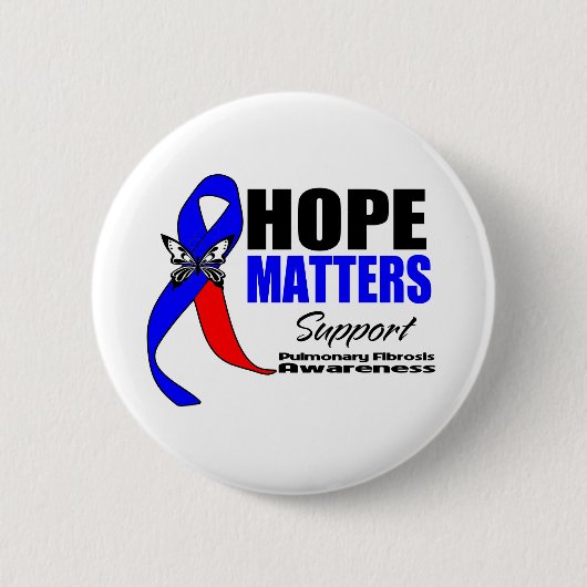 Badge Rond 5 Cm Fibrose pulmonaire Hope Matters (Devant)