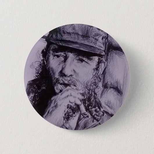 Badge Rond 5 Cm Fidel Castro (Devant)