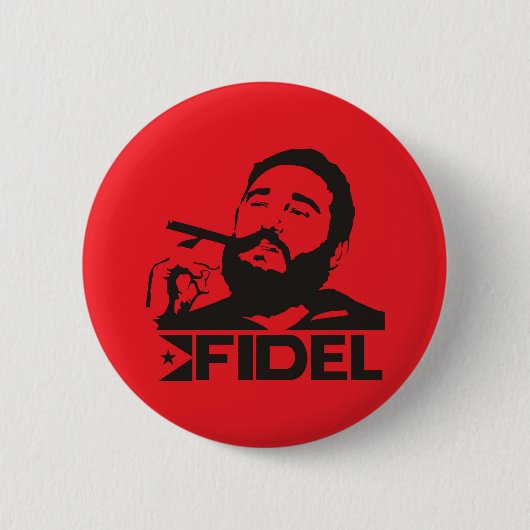Badge Rond 5 Cm Fidel Castro (Devant)