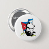Badge Rond 5 Cm Fidel Castro (Devant & derrière)