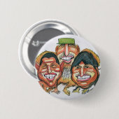 Badge Rond 5 Cm Fidel Castro, Hugo Chavez, moraux d'evo (Devant & derrière)