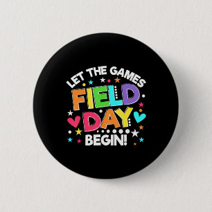 Badge Rond 5 Cm Field Day Laisser Les Jeux Commencer Les Enfants G