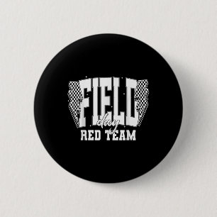Badge Rond 5 Cm Field Day Red Team Couleur War Camp Équipe Jeu Com