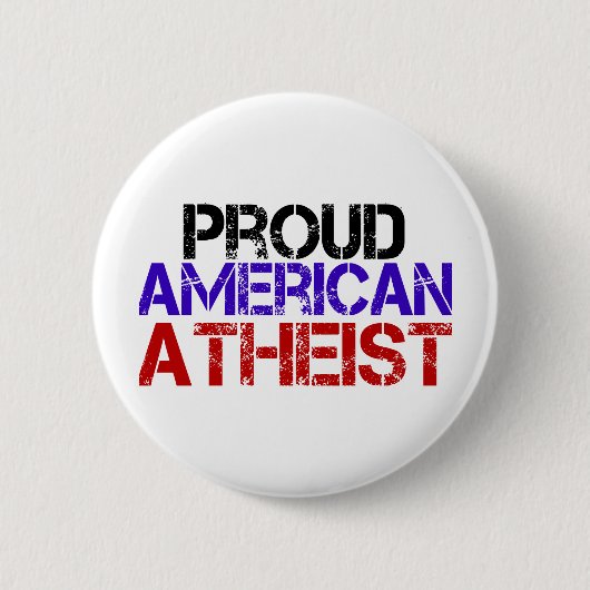 Badge Rond 5 Cm Fier athée américain (Devant)