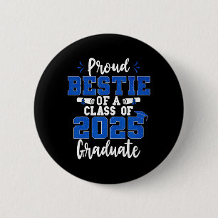 Badge Rond 5 Cm Fier Bestie D'Un Cl De 2025 Gradué Gradué Senior G