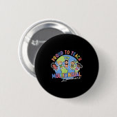 Badge Rond 5 Cm Fier de enseigner à des apprenants multilingues de (Devant & derrière)
