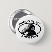 Badge Rond 5 Cm Fier De Mon Chimp Ancêtre (Devant & derrière)