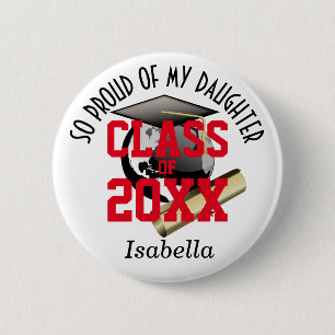 Badge Rond 5 Cm Fier de mon diplôme