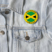 Badge Rond 5 Cm Fier D'Être De Jamaïque (En situation)