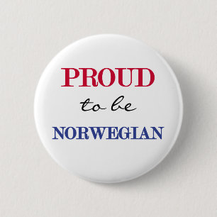 Badge Rond 5 Cm Fier d'être norvégien