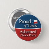 Badge Rond 5 Cm Fier du bouton du Texas (Devant & derrière)