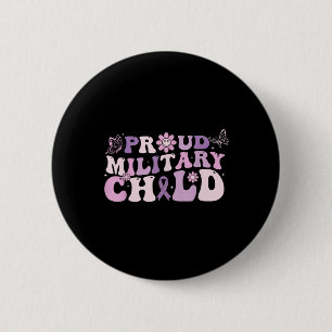 Badge Rond 5 Cm Fier enfant de militaire Violet pour les enfants d